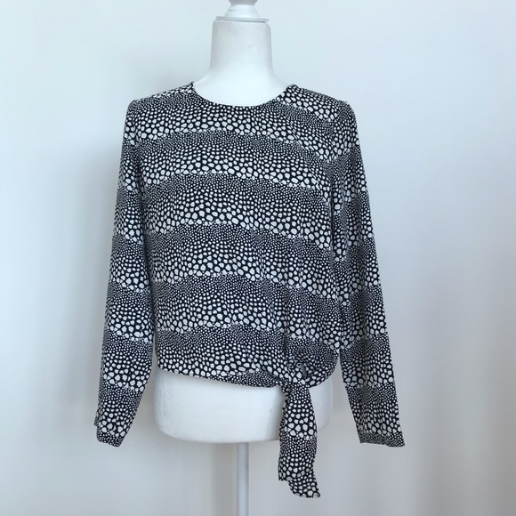 Talbots black and white blouse - Picture 1 of 4